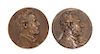 Two Bronze Medallions, Diameter 9 3/8 inches.
