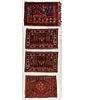 4 Vintage Afghan Small Rugs