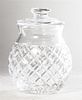A Cut Glass Biscuit Jar, Height 7 3/8 inches.