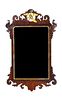 A George II Parcel Gilt Mahogany Mirror, MID-18TH CENTURY, Height 28 1/2 x width 17 3/4 inches.