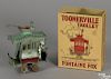 Dent cast iron Nifty Toonerville Trolley, retaining its original box, 5 1/2'' h.