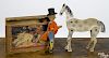 French Henry Jewitt man riding a horse, modeled on Crandall's John Gilpin toy