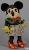 Knickerbocker Toy Co. Minnie Mouse cloth doll, ca. 1935, in her colorful Sunday Best Easter outfit
