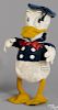 Gund Donald Duck cloth doll, ca. 1950, with the original box, an oil cloth face, and a sewn tag