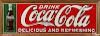 Drink Coca-Cola Delicious and Refreshing embossed tin advertising sign, dated 1926