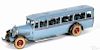 Kingsbury pressed steel clockwork bus, #788, with rubber tires, 16 1/2'' l.