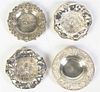 * A Group of Four American Silver Nut Dishes, Various Makers, 20th Century, comprising a pair of matching examples in the form o