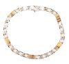 Tiffany Sterling & 18k Gold Curb Link Bracelet