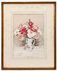 Albert Somerville Shanks Signed Floral Watercolor