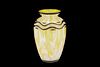 Moser Decorated Yellow Spatter Glass Vase, 19th C