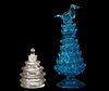 Two Continental Glass Perfume Bottles, Lalique