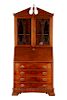 Burled Wood Carved Serpentine Front Secretary