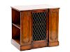 Mahogany & Tooled Leather Inset Bar Cabinet