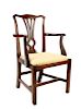 Carved Mahogany Chippendale Style Armchair