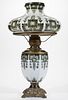 PITTSBURGH STYLIZED FLOWERS GONE WITH THE WIND KEROSENE PARLOR LAMP,