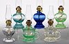 ASSORTED EMBOSSED NAME MINIATURE LAMPS, LOT OF SIX