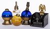 ASSORTED MINIATURE LAMPS / FONTS, LOT OF FOUR