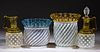 ADONIS SWIRL / HOBNAIL OPALESCENT GLASS ARTICLES, LOT OF FOUR,