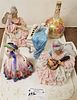 TRAY 3 PC CAPO DIMONTE MUSICIANS, ROYAL DOULTON EASTER DAY FIGURINE 7 3/4" AND 19TH C VASE 8"