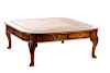 Henredon Registry Leather Top Coffee Table