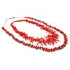 Collection of Two Native American Coral Necklaces