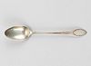 AMERICAN, POSSIBLY PHILADELPHIA / SOUTH CAROLINA, ENGRAVED-DECORATED COIN SILVER TEASPOON