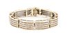 Ladies 10K Gold & Channel Set Diamond Bracelet