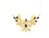 Sapphire & 18k Gold Floral Spray Pendant Necklace