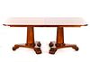 Stained Mahogany Double Pedestal Dining Table