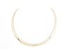 Italian 14k Yellow Gold Domed Omega Necklace