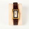 Vintage Gucci Brown Genuine Leather Watch, 2600M Series