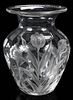 Sinclaire Glass Vase with Engraved Tulip Design