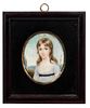 Portrait Miniature of Girl, J. Watts