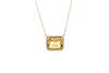 14k Yellow Gold and Honey Quartz Pendant Necklace