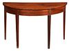 Southern Federal Inlaid Mahogany Demilune Table