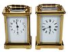 Two French Brass Carriage Clocks 
