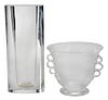Steuben Glass Bowl and Waterford Glass Vase