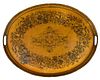 Mustard Ground Painted Tole Tray