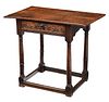 Early British Carved Oak Side Table