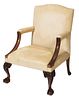 George II Style Carved Walnut Library Chair