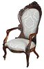 Belter Attributed Carved Laminated Rosewood Open Armchair