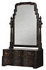 Export Queen Anne Lacquered and Gilt Shaving Mirror