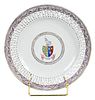 Chinese Export Armorial Porcelain Reticulated Plate, Fector