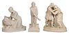 Three Figural Parian Ware Sculptures