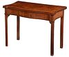 Chippendale Figured Mahogany Serpentine Card Table