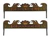 Pair of Carved, Painted, and Gilt Lintels