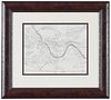 Hand Drawn Civil War Map, Manassas, Battle of Bull Run