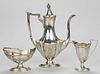 GORHAM "PLYMOUTH" STERLING SILVER THREE-PIECE BREAKFAST / INDIVIDUAL COFFEE SERVICE