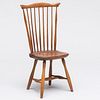 Oak and Fruitwood Spindle Back Side Chair