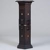North African Moorish Carved Hardwood and Inlaid Mother-of-Pearl Pedestal
